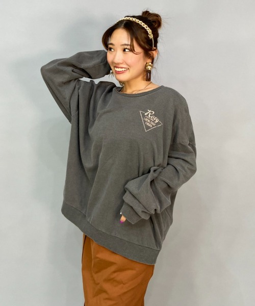 ROXY(ロキシー)の「ROXY/ロキシー ビッグシルエット/オーバーサイズ/バックプリントスウェット RLT224025(スウェット・レディース・ホワイト/ブラック/グリーン・M/L)」の7枚目の写真