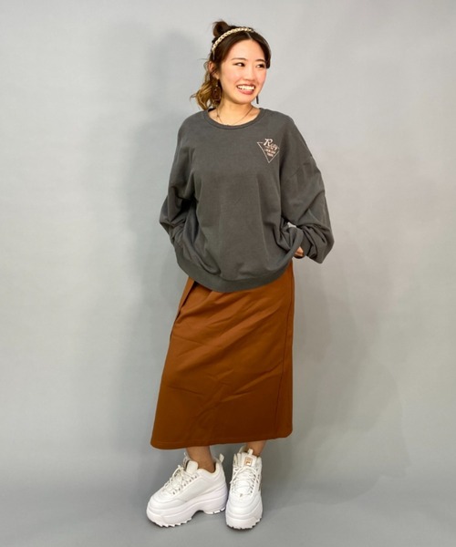 ROXY(ロキシー)の「ROXY/ロキシー ビッグシルエット/オーバーサイズ/バックプリントスウェット RLT224025(スウェット・レディース・ホワイト/ブラック/グリーン・M/L)」の9枚目の写真