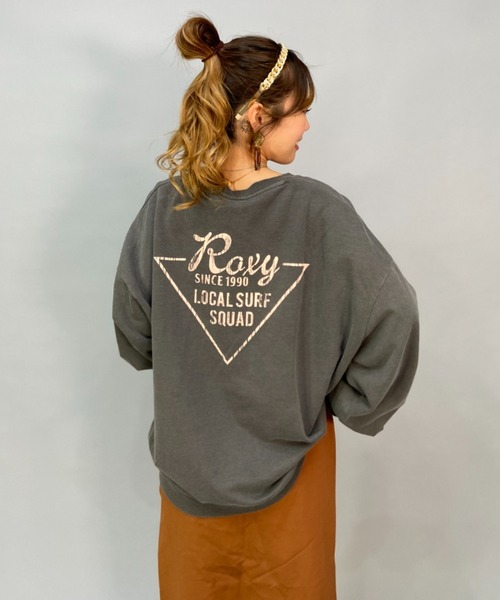 ROXY(ロキシー)の「ROXY/ロキシー ビッグシルエット/オーバーサイズ/バックプリントスウェット RLT224025(スウェット・レディース・ホワイト/ブラック/グリーン・M/L)」の8枚目の写真