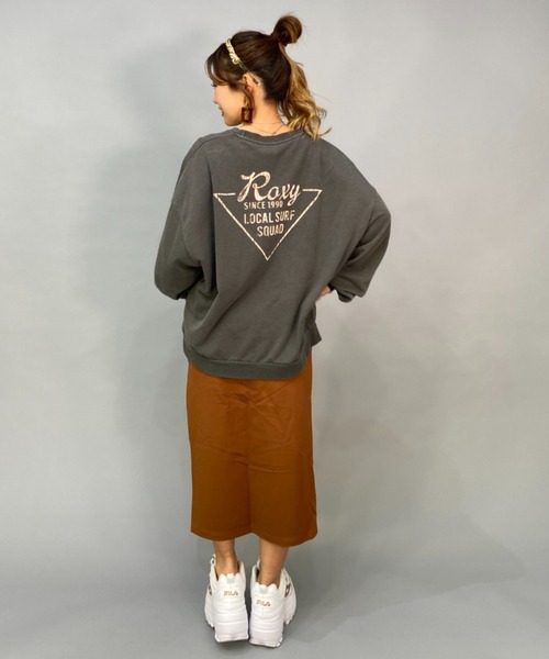 ROXY(ロキシー)の「ROXY/ロキシー ビッグシルエット/オーバーサイズ/バックプリントスウェット RLT224025(スウェット・レディース・ホワイト/ブラック/グリーン・M/L)」の10枚目の写真
