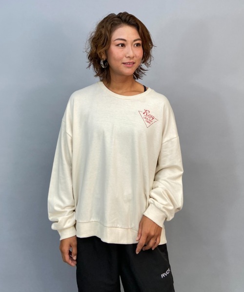 ROXY(ロキシー)の「ROXY/ロキシー ビッグシルエット/オーバーサイズ/バックプリントスウェット RLT224025(スウェット・レディース・ホワイト/ブラック/グリーン・M/L)」の21枚目の写真