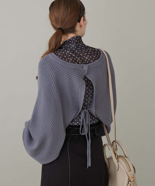 archives(アルシーヴ)の「マルチwayニットボレロカーディガン(カーディガン/ボレロ・レディース・ブラック/ブルー/アイボリー/グレイッシュベージュ・MEDIUM)」の20枚目の写真