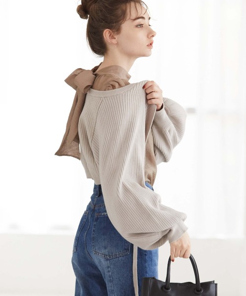 archives(アルシーヴ)の「マルチwayニットボレロカーディガン(カーディガン/ボレロ・レディース・ブラック/ブルー/アイボリー/グレイッシュベージュ・MEDIUM)」の15枚目の写真