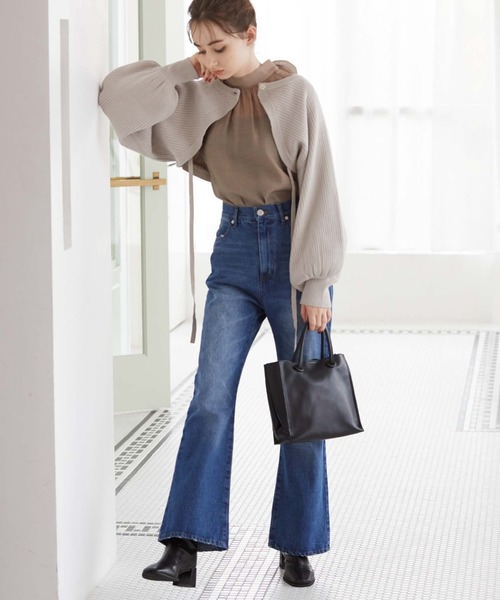 archives(アルシーヴ)の「マルチwayニットボレロカーディガン(カーディガン/ボレロ・レディース・ブラック/ブルー/アイボリー/グレイッシュベージュ・MEDIUM)」の13枚目の写真