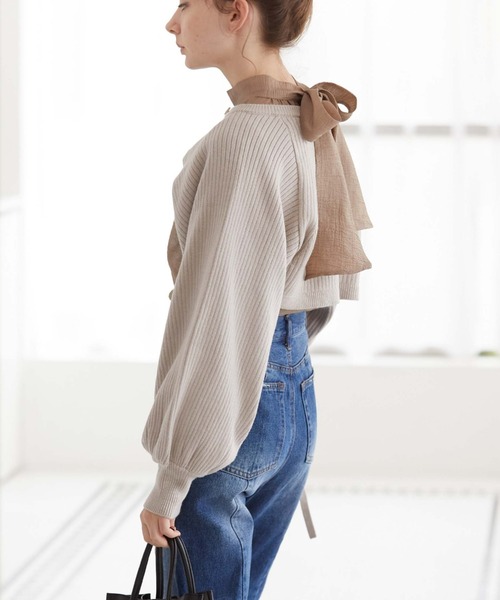 archives(アルシーヴ)の「マルチwayニットボレロカーディガン(カーディガン/ボレロ・レディース・ブラック/ブルー/アイボリー/グレイッシュベージュ・MEDIUM)」の14枚目の写真