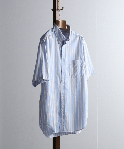 B.C STOCK(ベーセーストック)の「S/S BIG ボタンダウン半袖シャツ(シャツ/ブラウス・メンズ・ネイビー/ブルー系その他/ホワイト・SMALL/MEDIUM/LARGE)」の3枚目の写真