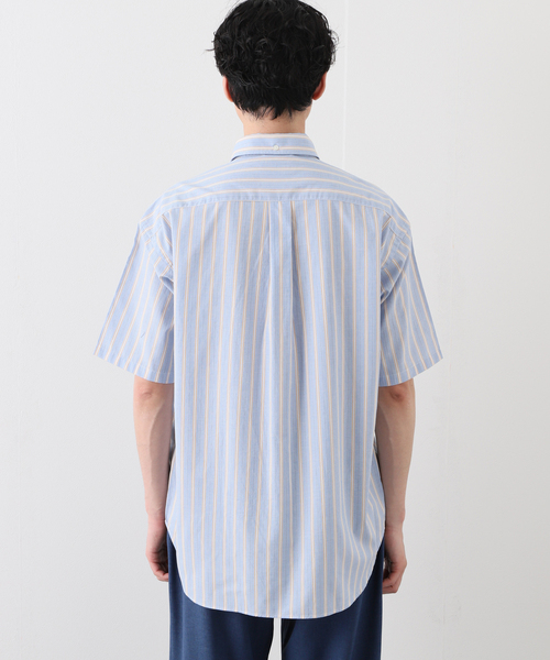B.C STOCK(ベーセーストック)の「S/S BIG ボタンダウン半袖シャツ(シャツ/ブラウス・メンズ・ネイビー/ブルー系その他/ホワイト・SMALL/MEDIUM/LARGE)」の10枚目の写真