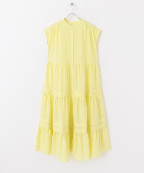 SENSE OF PLACE by URBAN RESEARCH（センスオブプレイスバイアーバンリサーチ）の「タックティアードワンピース（ワンピース・レディース・ブラック/オフホワイト/イエロー・ONE/S）」の18枚目の写真