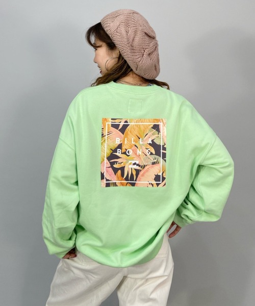 BILLABONG(ビラボン)の「BILLABONG/ビラボン ルーズシルエット/ボタニカル柄バックプリントスウェット/無地トレーナー BC014-001(スウェット・レディース・ホワイト/ブラック/グリーン・M/L)」の13枚目の写真
