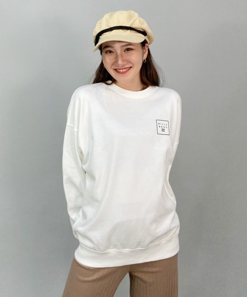 BILLABONG(ビラボン)の「BILLABONG/ビラボン ルーズシルエット/ボタニカル柄バックプリントスウェット/無地トレーナー BC014-001(スウェット・レディース・ホワイト/ブラック/グリーン・M/L)」の4枚目の写真