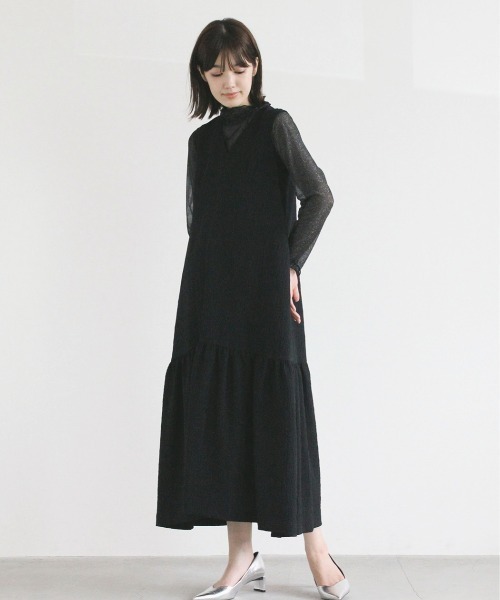 kaene（カエン）の「ラメメロウインナー（シャツ/ブラウス・レディース・ブラック/ベージュ・FREE）」の7枚目の写真