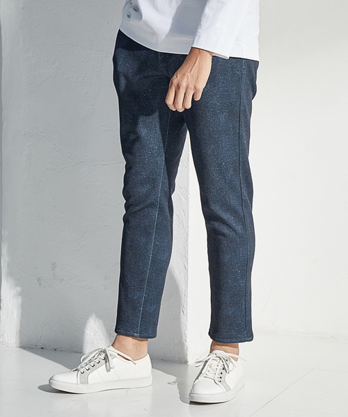 UNION STATION（ユニオンステーション）の「プリント裏起毛スリムイージーパンツ<セットアップ対応>（スウェットパンツ・メンズ・チャコールグレー/ブラウン系その他/ネイビー・LL/L/M/S）」の9枚目の写真