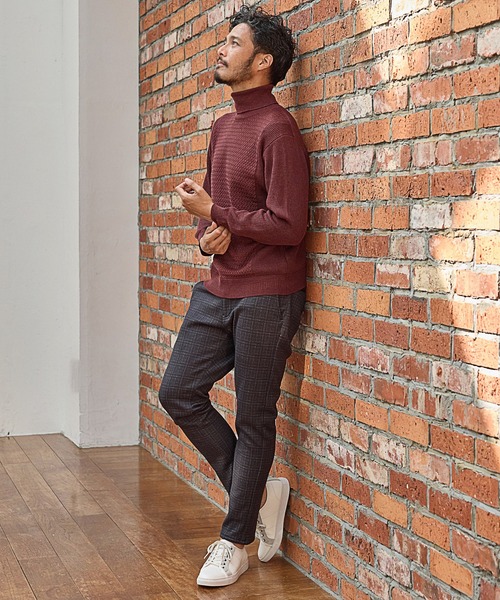 UNION STATION（ユニオンステーション）の「プリント裏起毛スリムイージーパンツ<セットアップ対応>（スウェットパンツ・メンズ・チャコールグレー/ブラウン系その他/ネイビー・LL/L/M/S）」の7枚目の写真