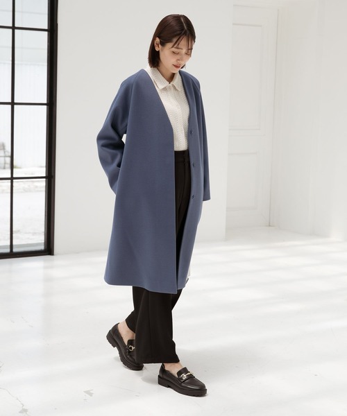 GLOBAL WORK（グローバルワーク）の「ラッセルレースシャツ/345928（シャツ/ブラウス・レディース・オフホワイト/ブラック/オレンジ・FREE）」の7枚目の写真