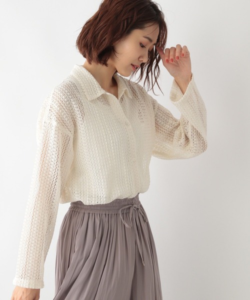 GLOBAL WORK（グローバルワーク）の「ラッセルレースシャツ/345928（シャツ/ブラウス・レディース・オフホワイト/ブラック/オレンジ・FREE）」の21枚目の写真