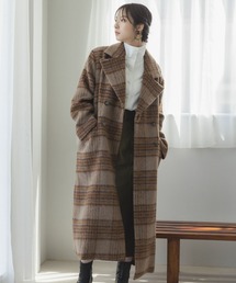 Andemiu | シャギーチェックコート162236(チェスターコート)