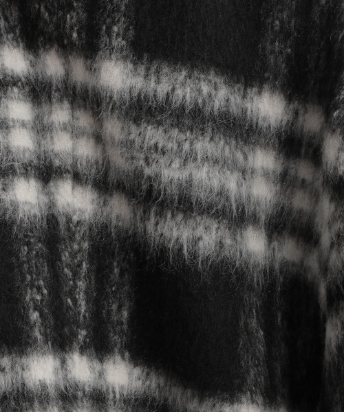 Andemiu（アンデミュウ）の「シャギーチェックコート162236（チェスターコート・レディース・ブラック/モカ・FREE）」の21枚目の写真