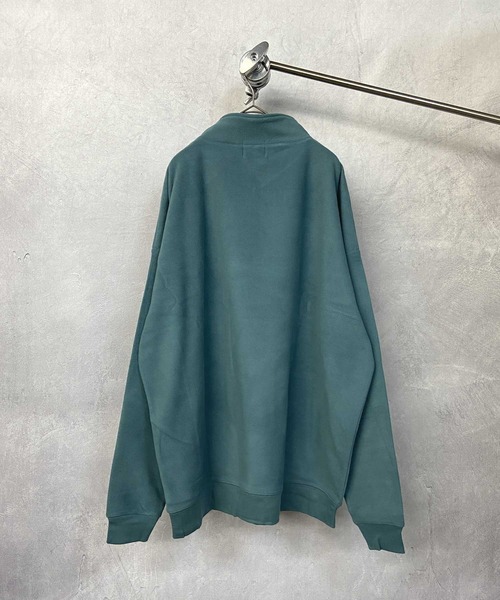 Beno(ビーノ)の「マイクロフリース リラックスオーバーシルエット ハーフジップ トレーナー(スウェット・メンズ・チャコールグレー/ブラック/ネイビー/オフホワイト/グリーン/ライトパープル/グレイッシュベージュ/グレイッシュブルー・S/M/L/XL)」の16枚目の写真