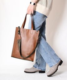 EARLE（アール）の「EARLE アール / Shoe sole flat tote キップレザーシューソールフラットトートバッグ / ER2505（トートバッグ・レディース）」