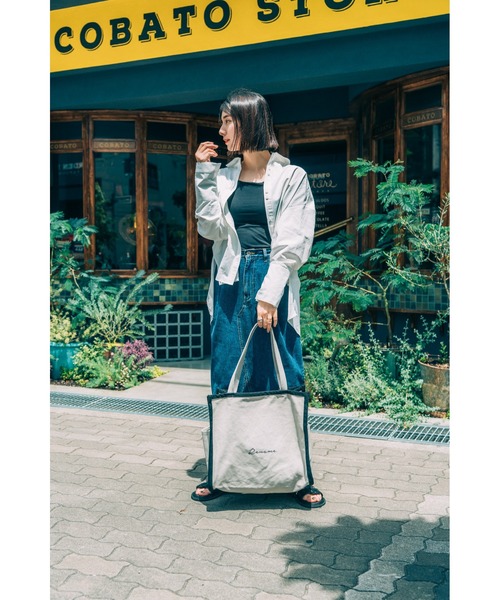 Rename（リネーム）の「【WEB限定カラー】Rename 帆布 BOXトートバッグ（トートバッグ・レディース・ダークグレー/ライトグレー系・FREE）」の18枚目の写真