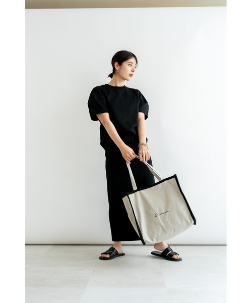 Rename（リネーム）の「【WEB限定カラー】Rename 帆布 BOXトートバッグ（トートバッグ・レディース・ダークグレー/ライトグレー系・FREE）」の20枚目の写真