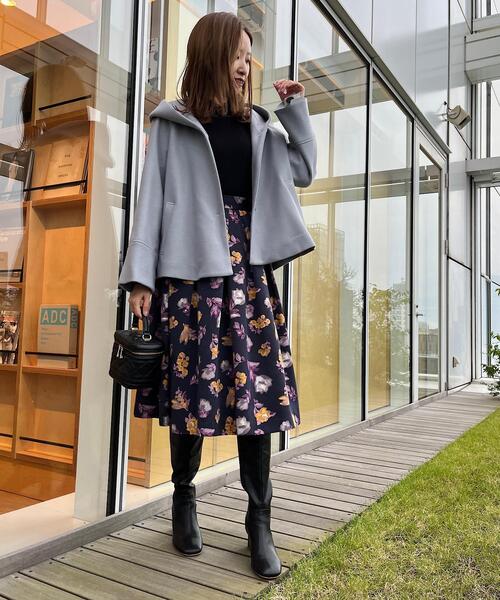 couture brooch（クチュールブローチ）の「◆【吸湿発熱・頼れるニット】パール調ハイネックリブニット（ニット/セーター・レディース・ブラック/サックスブルー/オフホワイト/ライトグレー/オレンジ・36/38/42）」の20枚目の写真