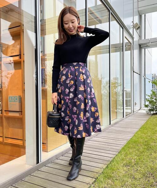 couture brooch（クチュールブローチ）の「◆【吸湿発熱・頼れるニット】パール調ハイネックリブニット（ニット/セーター・レディース・ブラック/サックスブルー/オフホワイト/ライトグレー/オレンジ・36/38/42）」の21枚目の写真