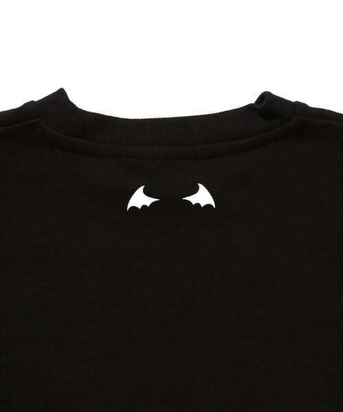 SHOO・LA・RUE(シューラルー)の「◆【100-130cm】袖ボーダーレイヤードプルオーバー(スウェット・キッズ・パープル系/ブラック・13/11/12/10)」の8枚目の写真