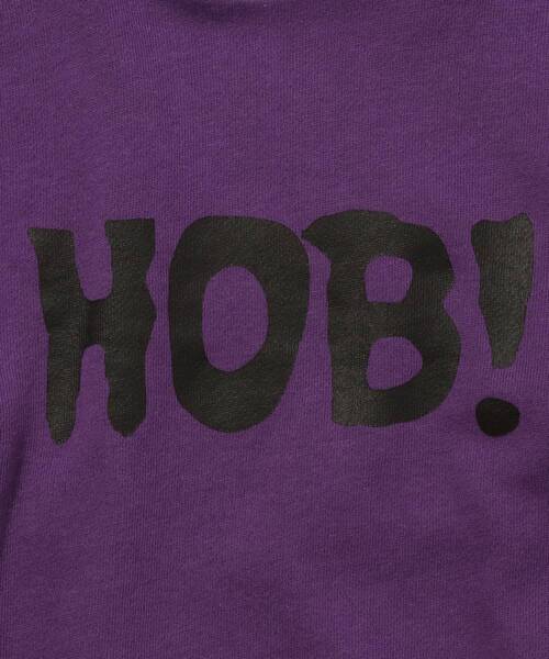 SHOO・LA・RUE(シューラルー)の「◆【100-130cm】袖ボーダーレイヤードプルオーバー(スウェット・キッズ・パープル系/ブラック・13/11/12/10)」の11枚目の写真