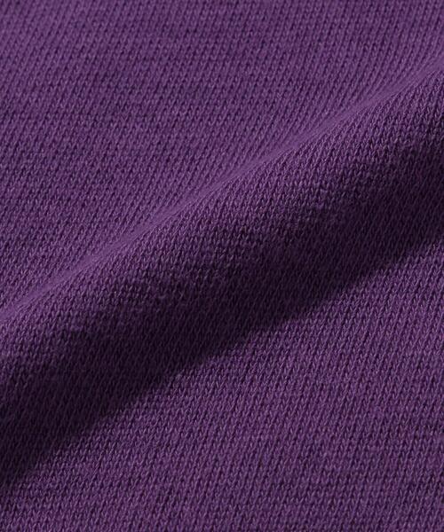 SHOO・LA・RUE(シューラルー)の「◆【100-130cm】袖ボーダーレイヤードプルオーバー(スウェット・キッズ・パープル系/ブラック・13/11/12/10)」の6枚目の写真
