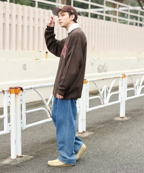 WEGO(ウィゴー)の「WEGO/スウェットライクロゴプルオーバー(ニット/セーター・メンズ・ブラウン/ダークグリーン/アイボリー/マスタード・MEDIUM/LARGE)」の12枚目の写真