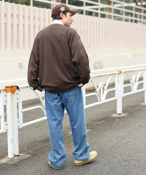 WEGO(ウィゴー)の「WEGO/スウェットライクロゴプルオーバー(ニット/セーター・メンズ・ブラウン/ダークグリーン/アイボリー/マスタード・MEDIUM/LARGE)」の13枚目の写真