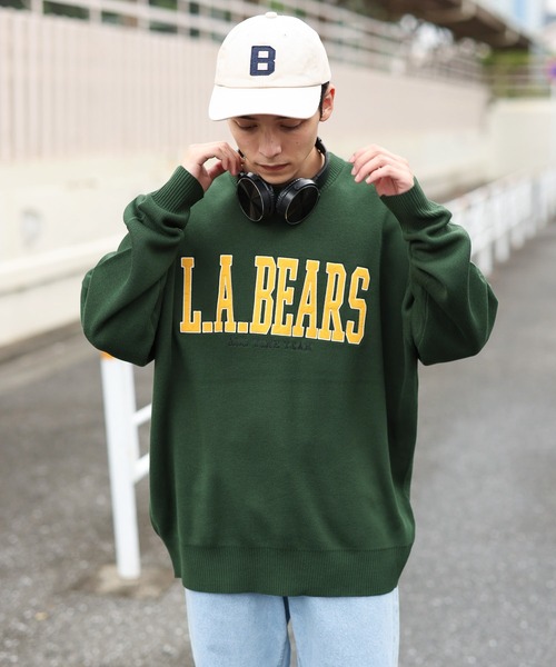 WEGO(ウィゴー)の「WEGO/スウェットライクロゴプルオーバー(ニット/セーター・メンズ・ブラウン/ダークグリーン/アイボリー/マスタード・MEDIUM/LARGE)」の14枚目の写真