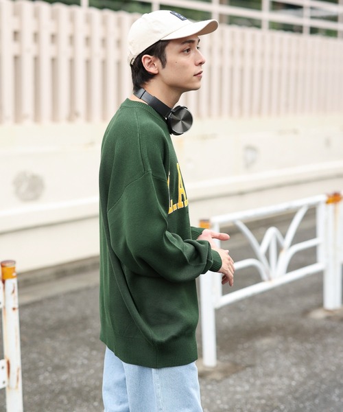 WEGO(ウィゴー)の「WEGO/スウェットライクロゴプルオーバー(ニット/セーター・メンズ・ブラウン/ダークグリーン/アイボリー/マスタード・MEDIUM/LARGE)」の15枚目の写真