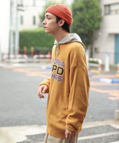 WEGO(ウィゴー)の「WEGO/スウェットライクロゴプルオーバー(ニット/セーター・メンズ・ブラウン/ダークグリーン/アイボリー/マスタード・MEDIUM/LARGE)」の19枚目の写真