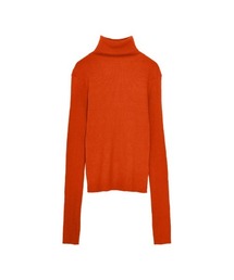 Re:EDIT（リエディ）の「[販売枚数5万枚突破！]指穴リブニットタートルネックトップス（ニット/セーター・オレンジ系）」