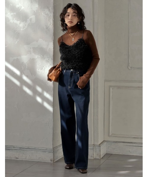 Re:EDIT（リエディ）の「[販売枚数5万枚突破！]指穴リブニットタートルネックトップス（ニット/セーター・レディース・グレー/ブラック/オレンジ/イエロー/ブルー/アイボリー/ラベンダー/ブラック系その他/グリーン/ブラウン/ネイビー系/ネイビー/レッド/キャメル/ライトピンク・MEDIUM/LARGE）」の19枚目の写真