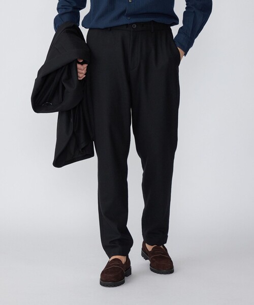 SHIPS（シップス）の「SHIPS: <セットアップ対応> スーパー140'S ソロテックス ウール イージーパンツ（スラックス・メンズ・ベージュ/ブラック/ネイビー・SMALL/MEDIUM/LARGE/X-LARGE）」の4枚目の写真