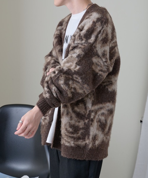 COLONY 2139（コロニートゥーワンスリーナイン）の「ペイズリーパターンニットカーディガン（カーディガン/ボレロ・メンズ・ブラウン/ブラック・MEDIUM/LARGE）」の22枚目の写真