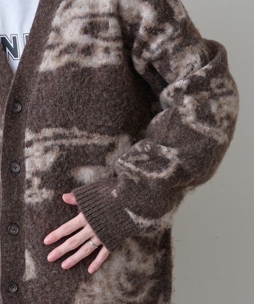 COLONY 2139（コロニートゥーワンスリーナイン）の「ペイズリーパターンニットカーディガン（カーディガン/ボレロ・メンズ・ブラウン/ブラック・MEDIUM/LARGE）」の9枚目の写真