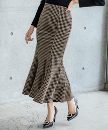 Julia Boutique | 千鳥格子柄ハイウエストマーメイドスカート/22620(スカート)