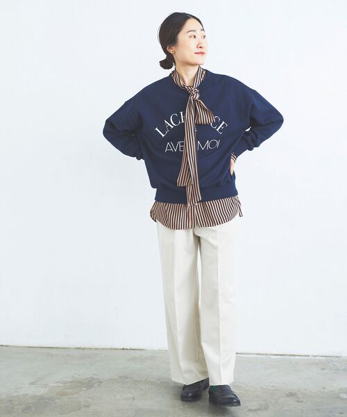 le.coeur blanc(ルクールブラン)の「ストライプボウタイブラウスⅡ(シャツ/ブラウス・レディース・ベージュ系その他2/ブルー系その他4・38)」の11枚目の写真