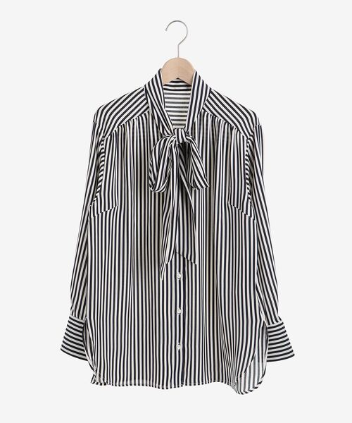 le.coeur blanc(ルクールブラン)の「ストライプボウタイブラウスⅡ(シャツ/ブラウス・レディース・ベージュ系その他2/ブルー系その他4・38)」の16枚目の写真