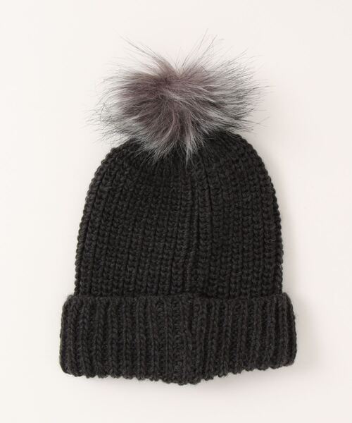 FITH（フィス）の「ボンテン付きニットキャップ（ニットキャップ/ビーニー・キッズ・チャコールグレー/グレー・MEDIUM/LARGE）」の3枚目の写真