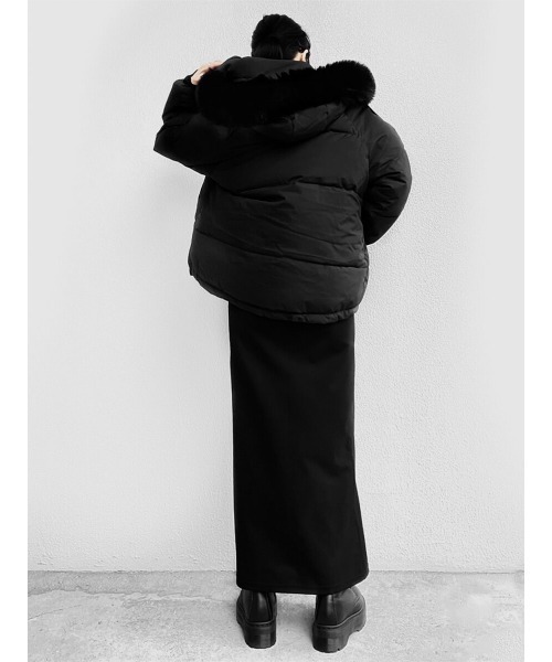 LVEU.（ラブユ.）の「Hooded eco down jacket / フードエコダウンジャケット(Ai select)（ダウンジャケット/コート・レディース・ブラック・FREE）」の5枚目の写真