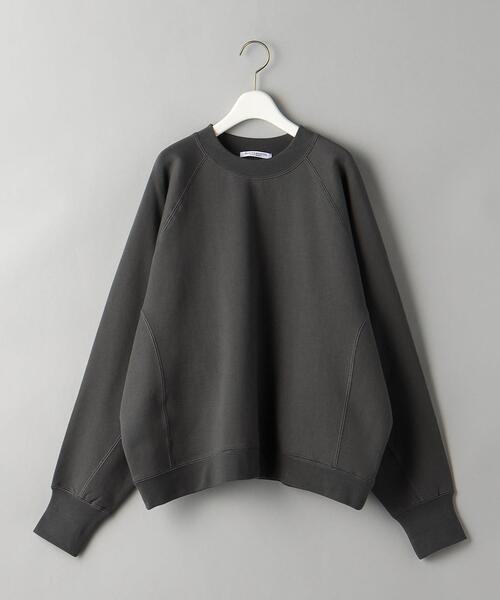 コットン裏起毛ステッチスウェットプルオーバー-ウォッシャブル-