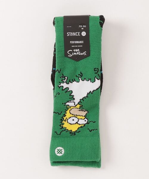 STANCE(スタンス)の「【STANCE/スタンス】HOMER SNOW 「ザ・シンプソンズ」コラボコレクション スノーボード スキー用ソックス(ソックス/靴下・メンズ・グリーン・SMALL/LARGE)」の1枚目の写真