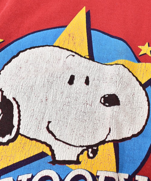 SNOOPY(スヌーピー)の「【ヴィンテージ古着】80's SNOOPY / スヌーピー プリントスウェット USA製(スウェット・メンズ・レッド・MEDIUM)」の10枚目の写真