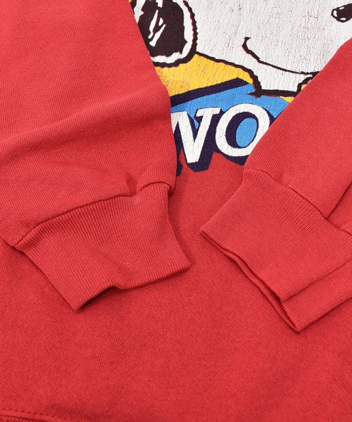 SNOOPY(スヌーピー)の「【ヴィンテージ古着】80's SNOOPY / スヌーピー プリントスウェット USA製(スウェット・メンズ・レッド・MEDIUM)」の6枚目の写真