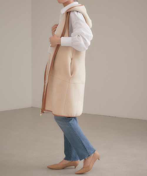 Risley（リズレー）の「Risley/リバーシブルムートンベスト（ベスト